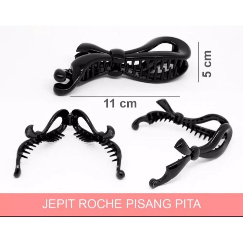 jepit rambut pisang ropi pita ori roche ornament high quality 11cm jepit rambut original thailand