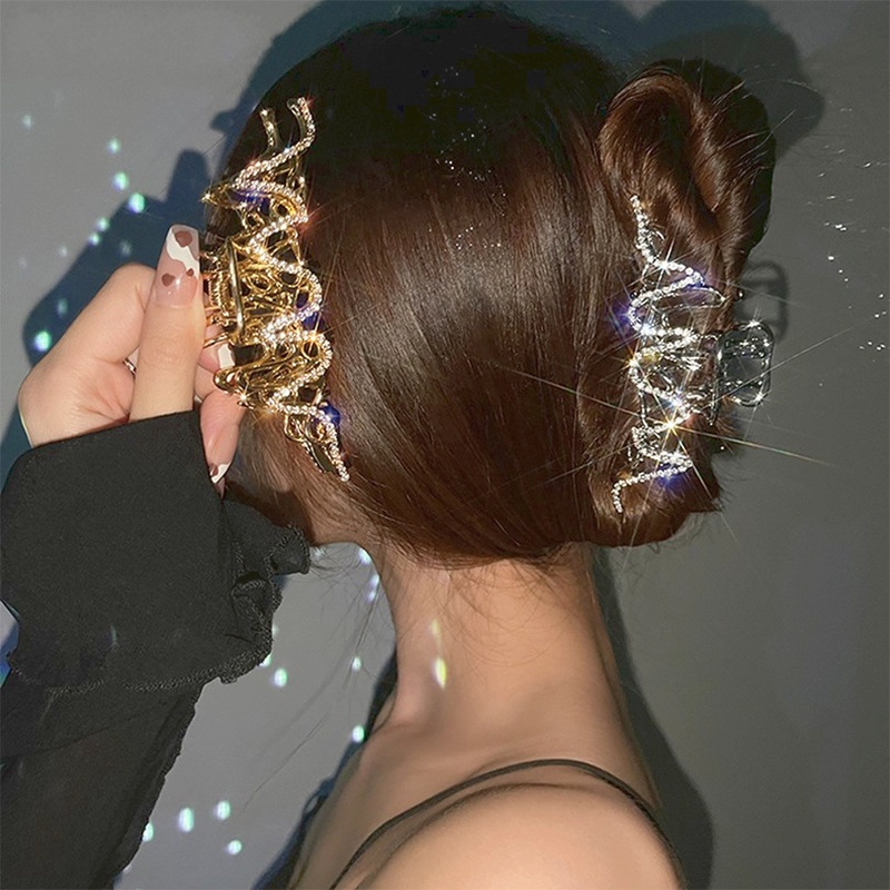 Jepit Rambut Bahan Metal Warna Emas Dan Silver Gaya Korea