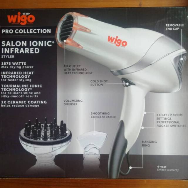 Hair Dryer/Pengering Rambut Wigo W-88P Pro Collection Salon Ionic Infrared Wigo Pro Collection Salon