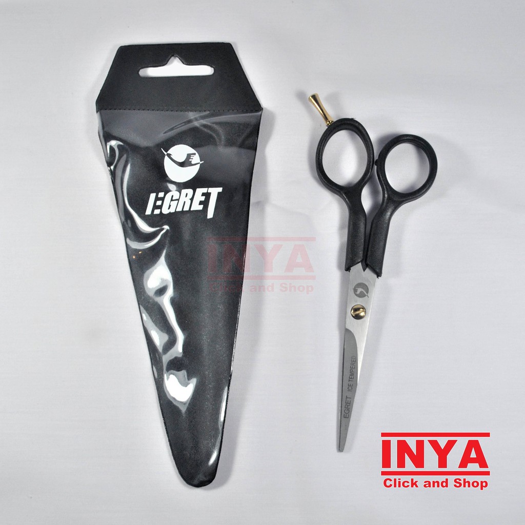 GUNTING RAMBUT EGRET 5 inch ERGONOMIC HANDLE DESIGN - BARBER SCISSORS