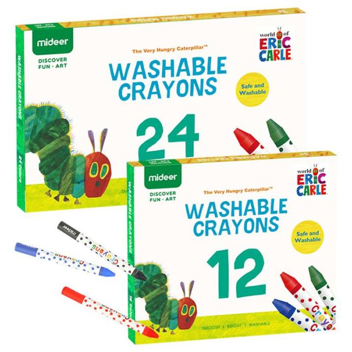 

MIDEER X ERIC CARLE - WASHABLE CRAYONS (ISI 24)