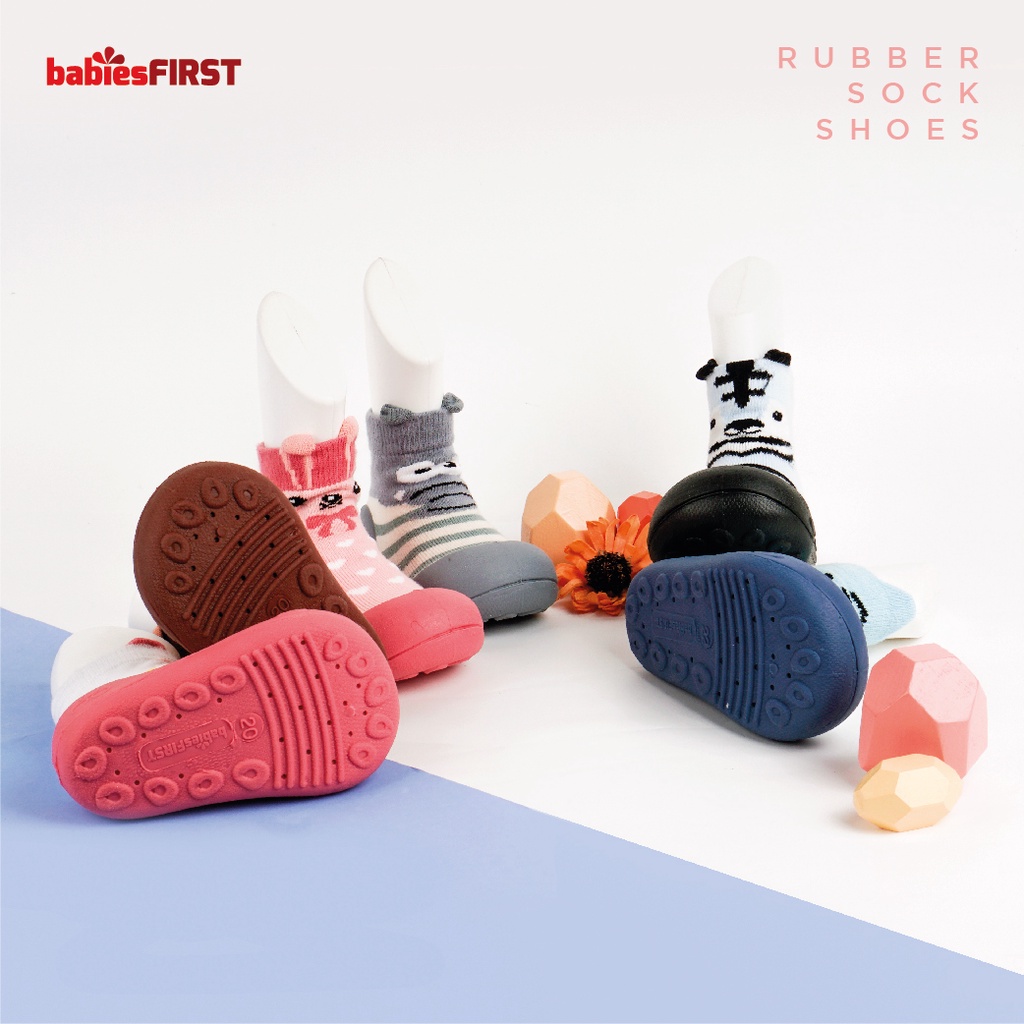 BABIESFIRST Rubber Shock Shoes Sepatu Kaos Kaki Sol Karet Prewalker Shoes Sepatu Bayi Batita