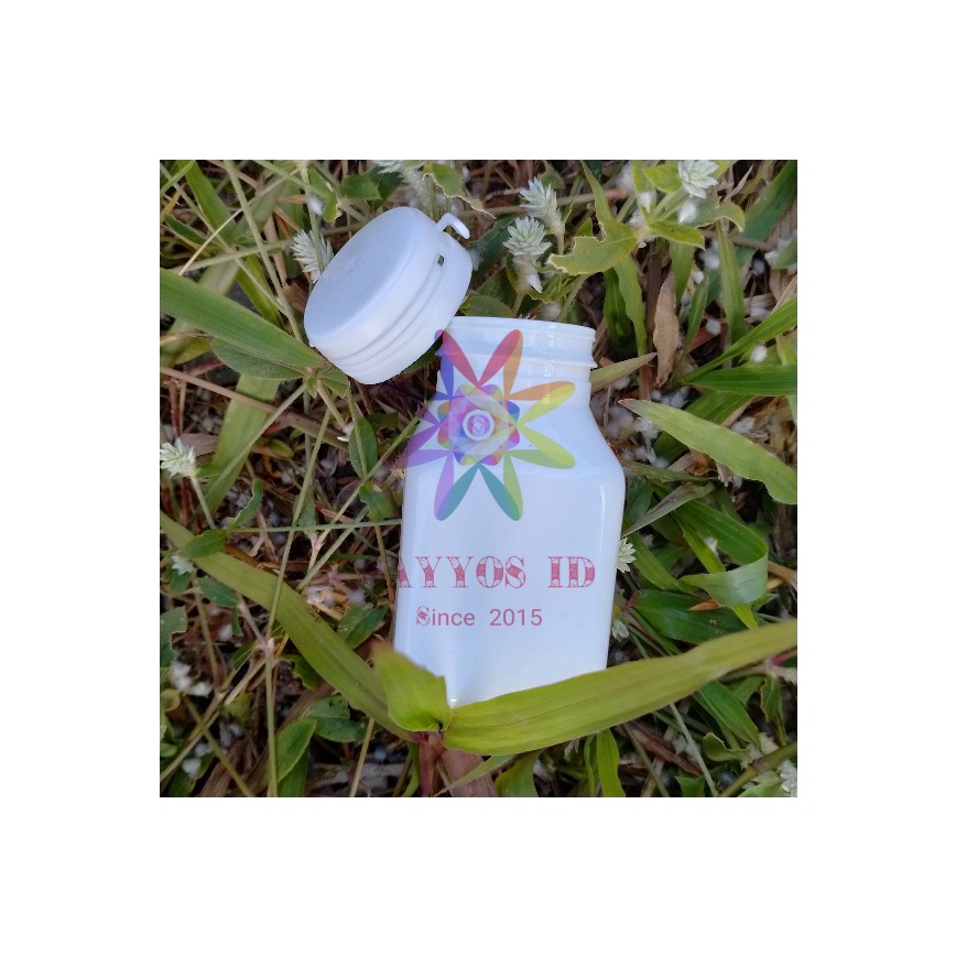 Botol Kapsul Kotak 30ml Putih Snap | Kemasan Package Botol Minuman