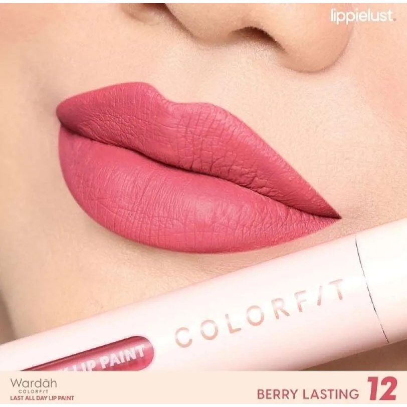 WARDAH Colorfit Last All Day Lip Paint 12 Berry Lasting 4.2gr