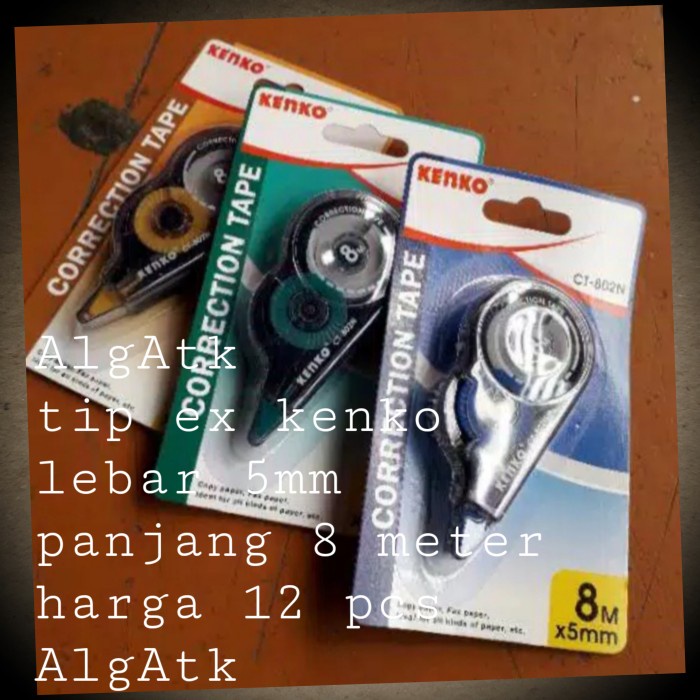

Pita Penghapus Kenko Ct-802N. Size 5Mm X 8M.