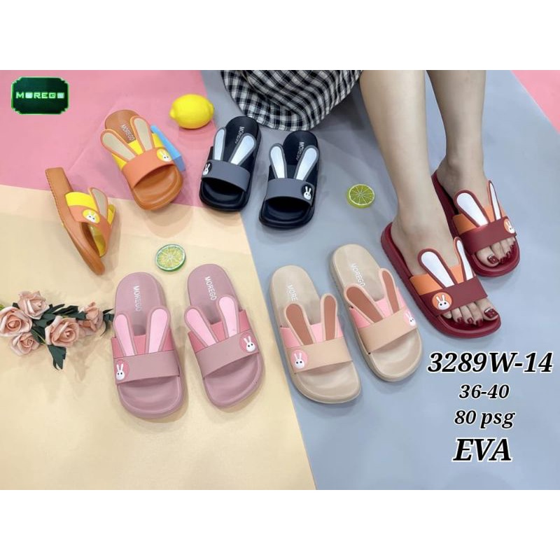 Sandal Slop Gesper Rabbit Tebal 2cm BEST SELLER Import Morego 3289W-14 (KNS)