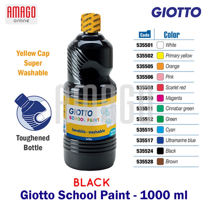 

GIOTTO SCHOOL PAINT - SATUAN - 1.000 ml - PILIH WARNA - Hitam