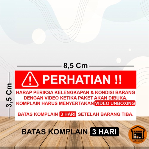 

Sticker Video Unboxing Paket Online Shop Size 8,5 x 3,5 cm Isi 100 Pcs