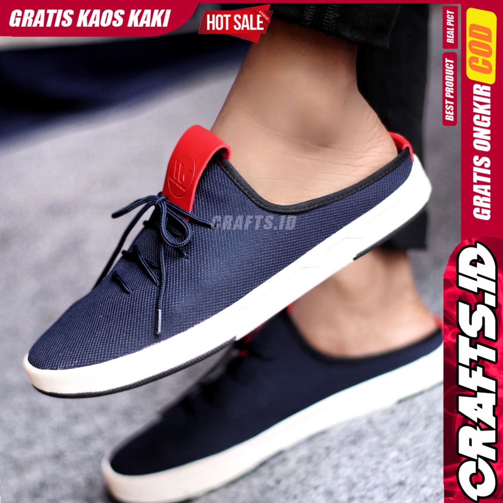 CRAFTS SUARES Sandal Sepatu Bustong Slop Hitam