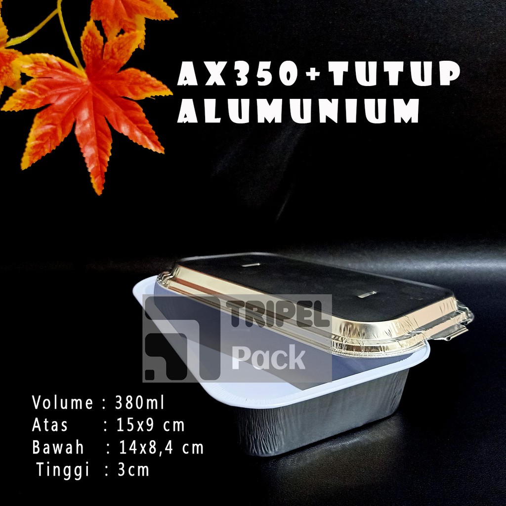 [20 pcs] Aluminium Foil Cup AX-350 + Tutup Alumunium, Macaroni Schotel, Klapertart