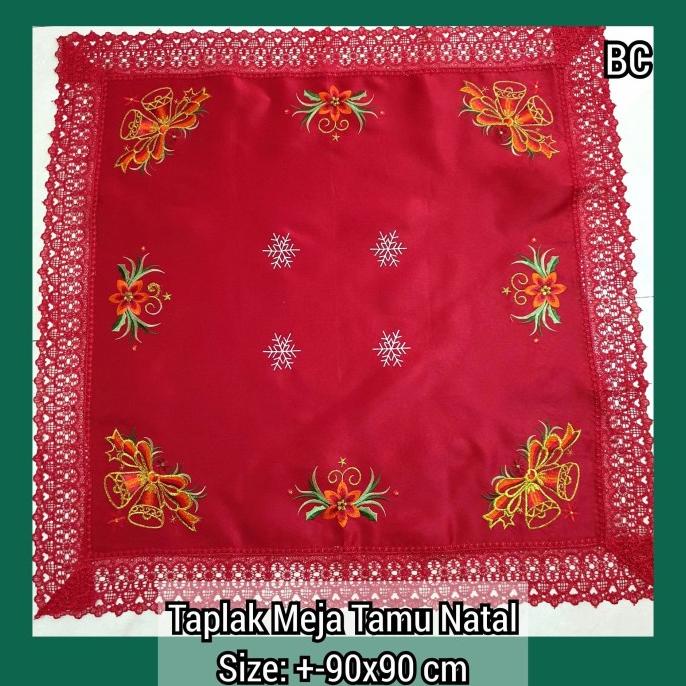 ((((()paling dicari] taplak meja tamu natal mewah - taplak natal