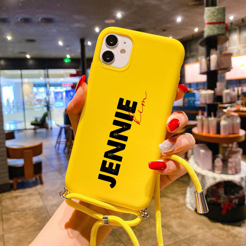 Custom Nama Softcase TPU + Tali for Oppo A74 A54 RENO 5F RENO 5 A12 A31 A52 RENO 4F RENO 4 A92 [S29]