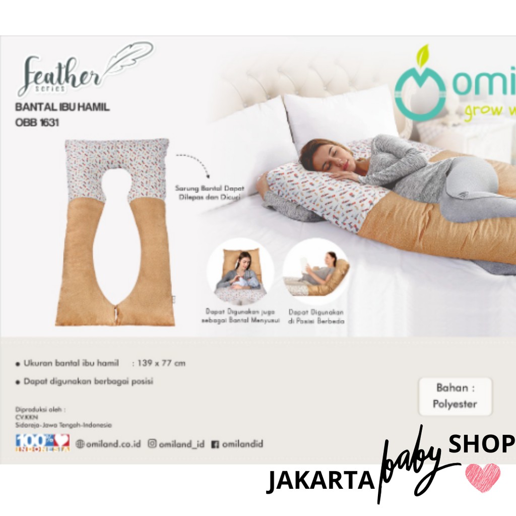 OMILAND MATERNITY PILLOW BANTAL IBU HAMIL FEATHER OMILAND OBB1631/ IBU HAMIL PANDA OMILAND OB08072/ IBU HAMIL ALPACA OMILAND OB082