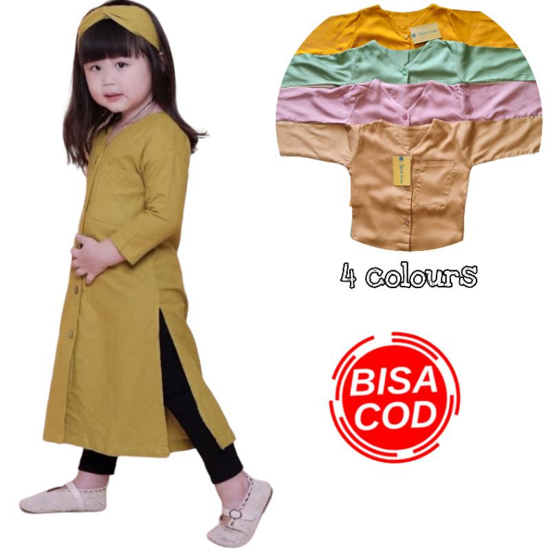 Tunik Anak Polos / Baju Anak Tunik / Busana Anak Tunik