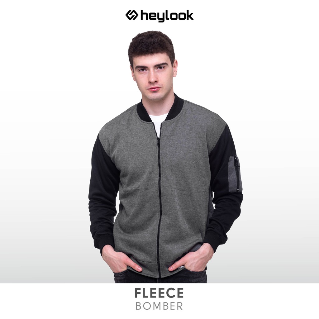 HEYLOOK Project - Jaket Pria Bomber FLEECE  Pria Jaket Distro Pria Jaket Motor Murah Distro