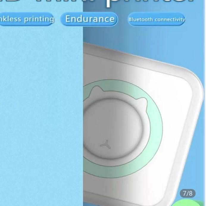 HTF Printer Mini portable tanpa tinta Bluetooth. printer termal mini untuk print Resi pengiriman  pr