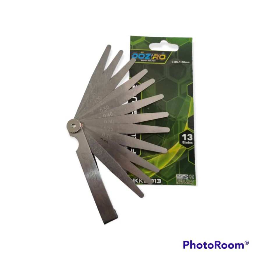 Feeler Gauge 13 pcs 0.05-1mm Doziro / Ukuran Puller Stel Fuller Klep