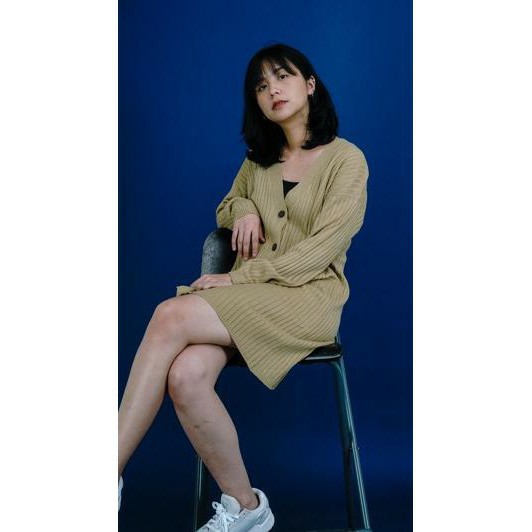 Belle Cardigan / Cardigan Rajut Panjang Kancing / cardigan rajut / CARDIGAN