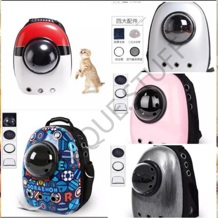 ( BERGARANSI ) TAS RANSEL TRANSPARAN TRANSPARANT SPACE CAPSULE CAPSULES KUCING ANJING ASTRONOT ASTRONAUT ASTRONAUTS PET CARRIER CARGO CARGOS TRANSPARAN PET RUCKSACK TRAVEL BAG KARGO HEWAN CAT DOG BAG BACKPACK HEWAN BACK PACK HEWAN