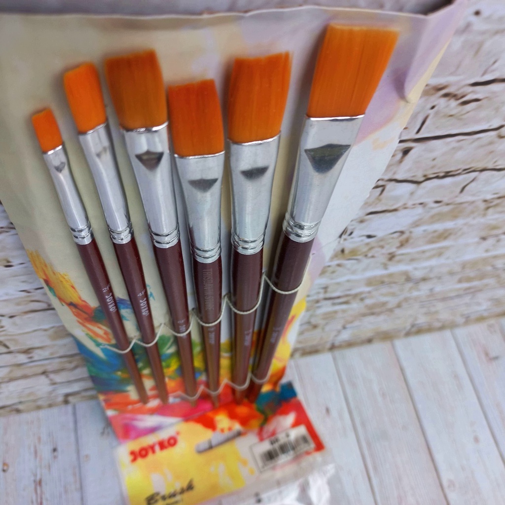 

Kuas lukis Joyko flat Bristle set 6