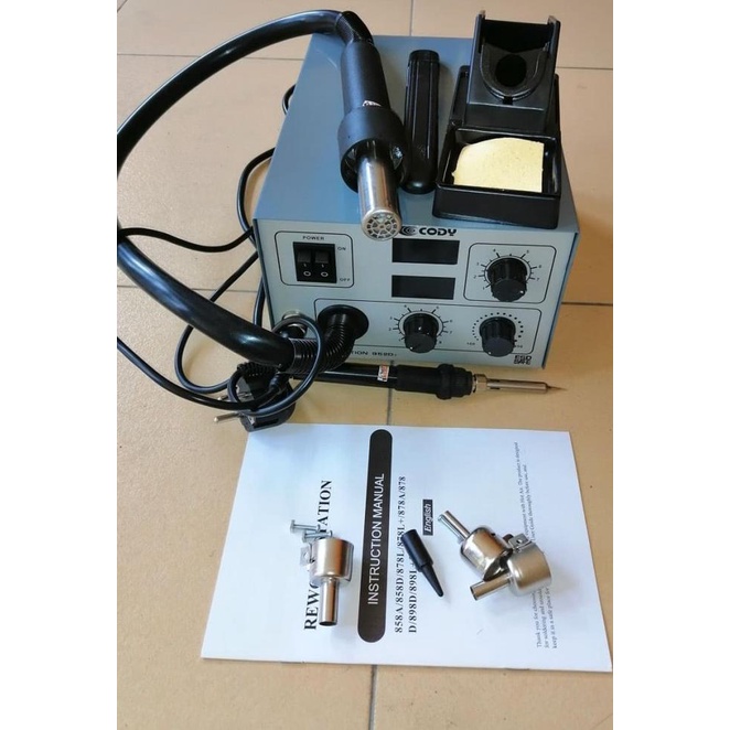 Digital 2 In 1 Solder Uap Blower Dan Solder Control Temp Cody 952D+