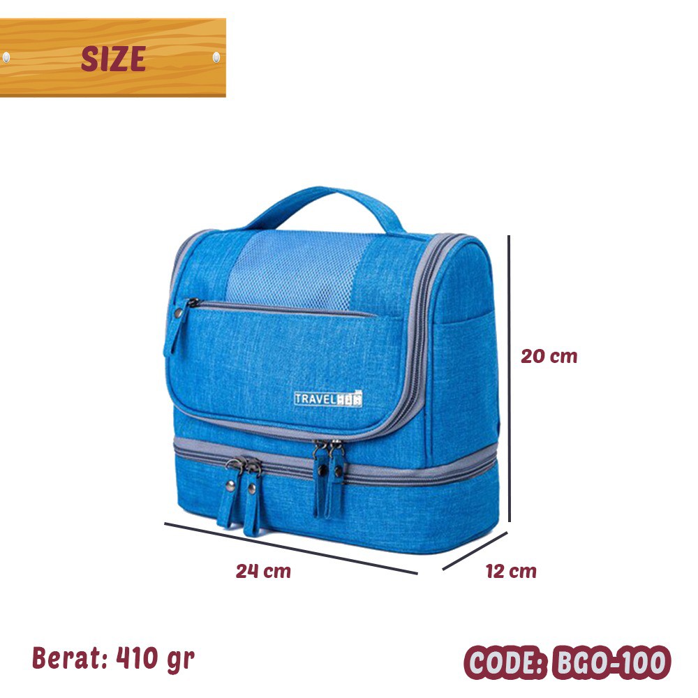 TAS KOSMETIK TOILETTRY TRAVELLING TAS PAKAIAN TAS TRAVEL FUN - BGO-100