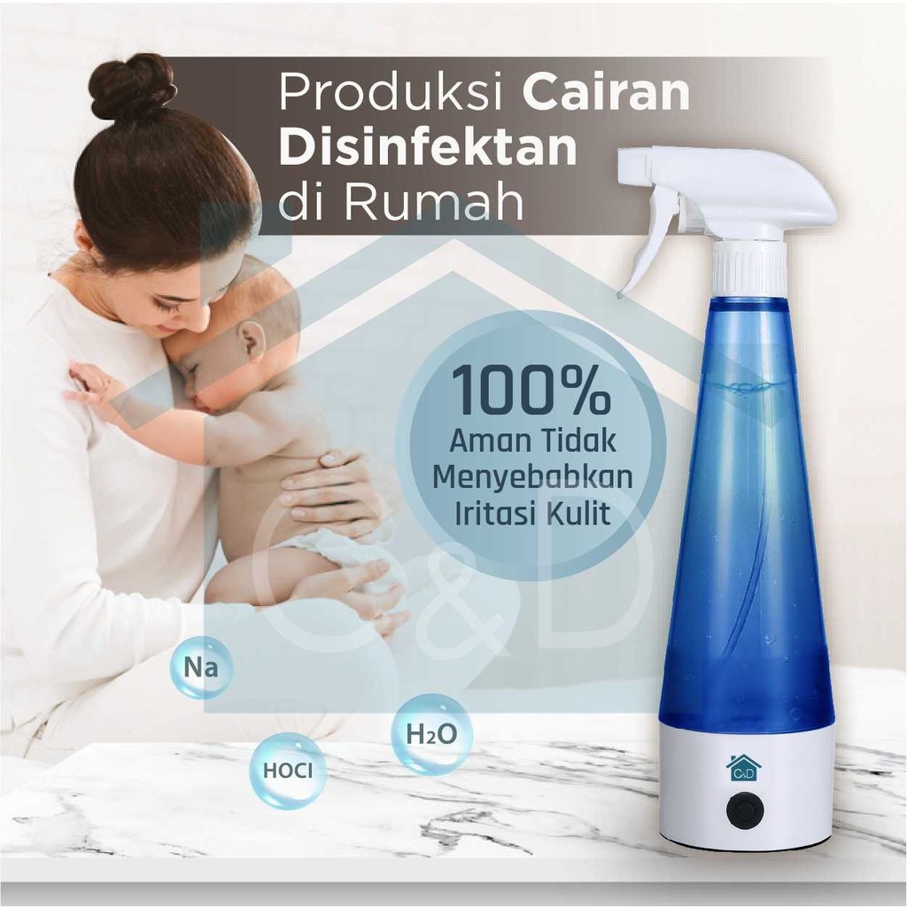 Alat Pembuat Cairan Disinfektan C&D Clean & Disinfect Anti Virus Corona Covid-19 (Hanya 10 Menit)