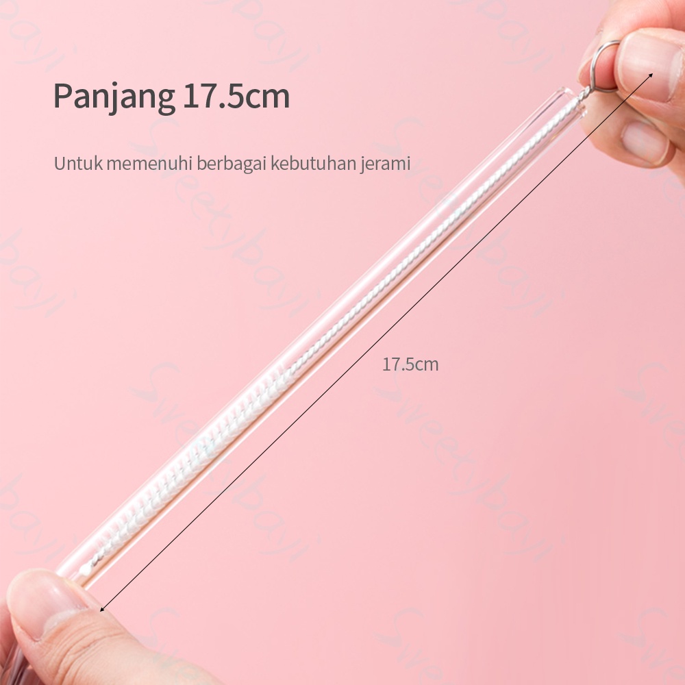 Sweetybayi sikat sedotan botol minum anak bayi 1pcs straws brush sdotan susu pembersih