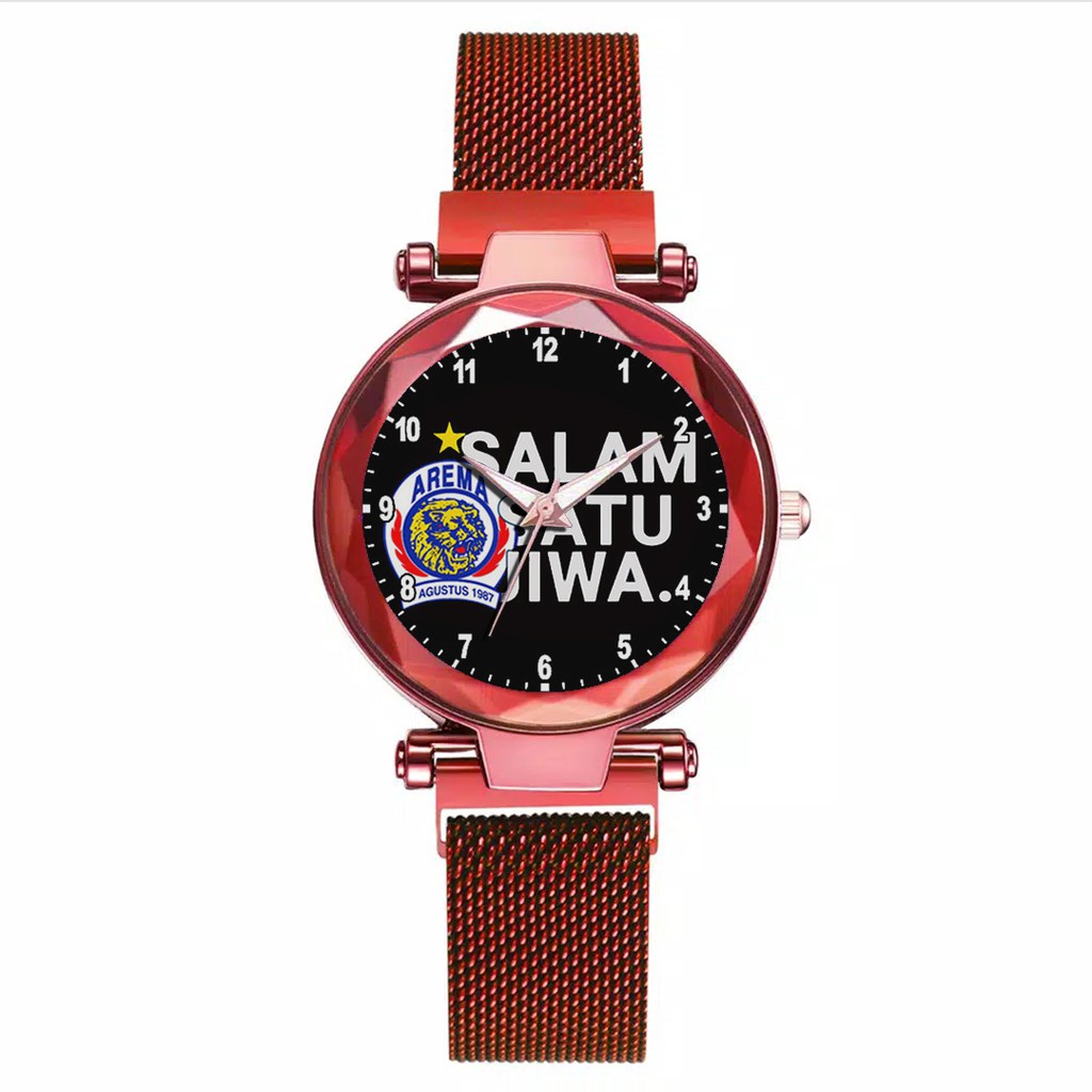 Jam Tangan Wanita Custom - AREMANITA AREMA MOTIF 1 Free Box &amp; Batre Cadangan