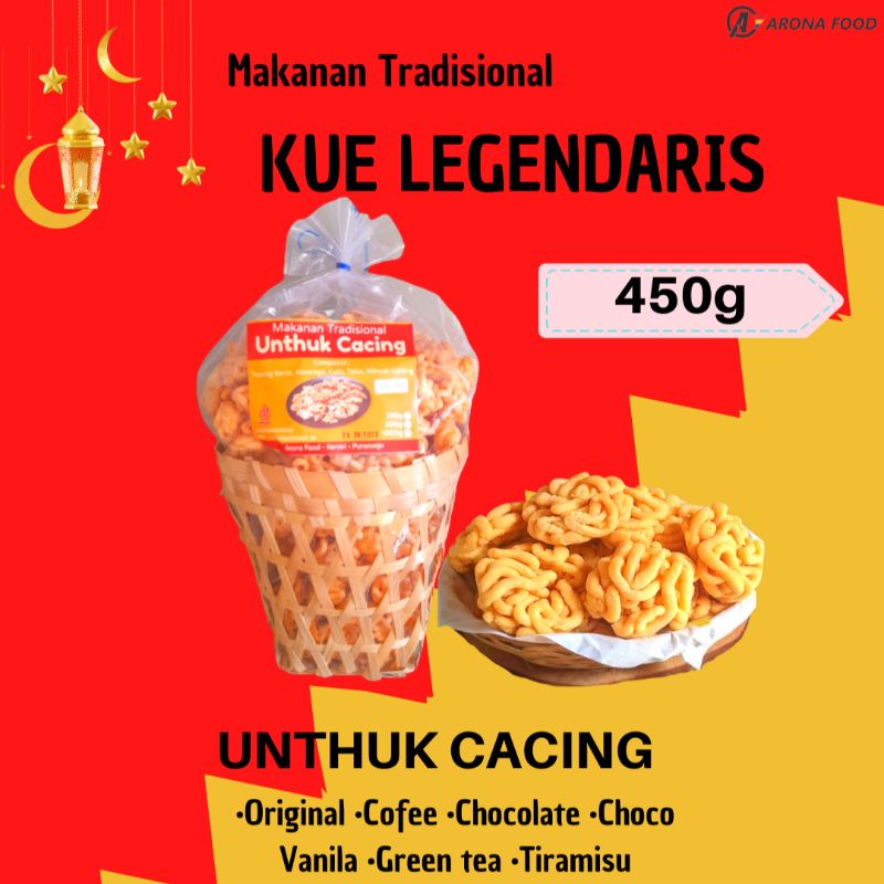 

CEMILAN ENAK KUE JADUL LEGENDARIS UNTHUK CACING KEMASAN 450g