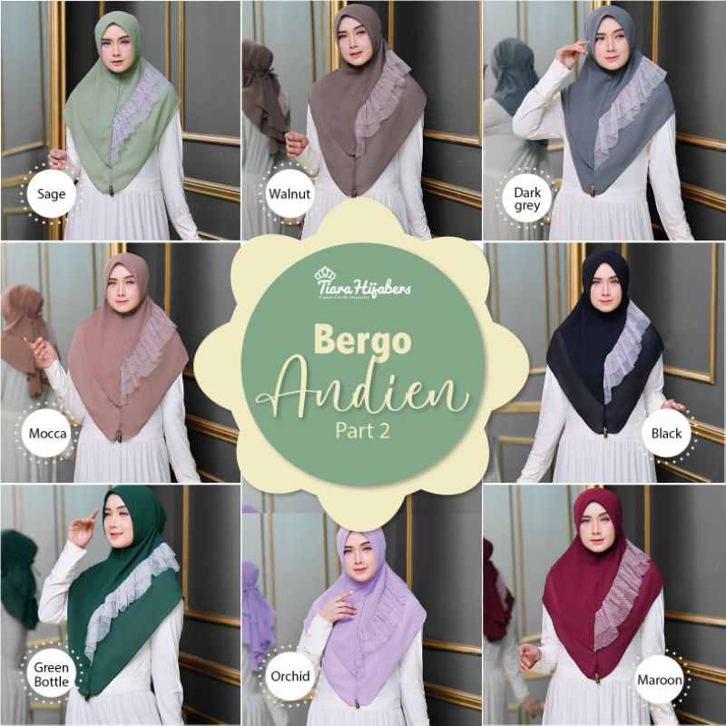 Bergo Andin Part 2 by Tiara Hijabers Original