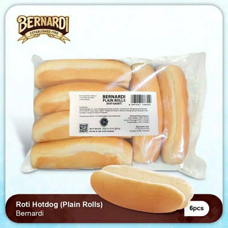 

Bernardi Roti Hotdog Isi 6pcs