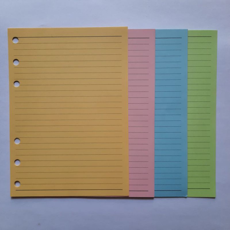 

kertas binder A6 (6 ring) loose leaf warna garis titik kotak
