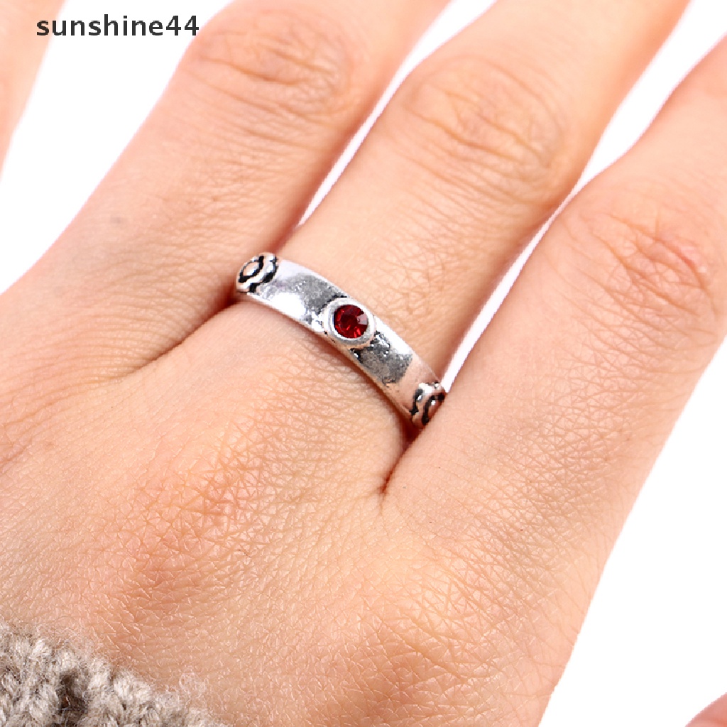 Sunshine Cincin Metal Adjustable Desain Anime Kastil Howl Sophie Untuk Unisex