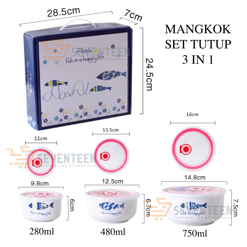 SEVENTEEN MANGKOK SET PREMIUM PERALATAN MAKAN MANGKUK ANTI PANAS KOTAK KADO SOUVENIR SET BINGKISAN HADIAH ULTAH