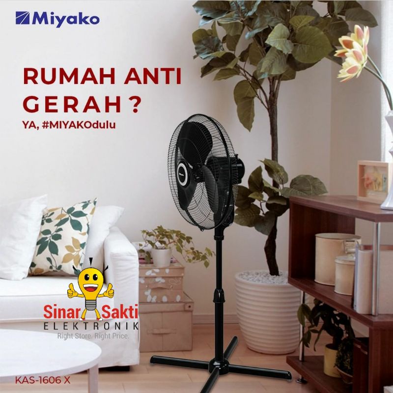 Miyako Kipas Angin Berdiri 16&quot; KAS 1606 X / KAS1606X 16 inch Stand Fan