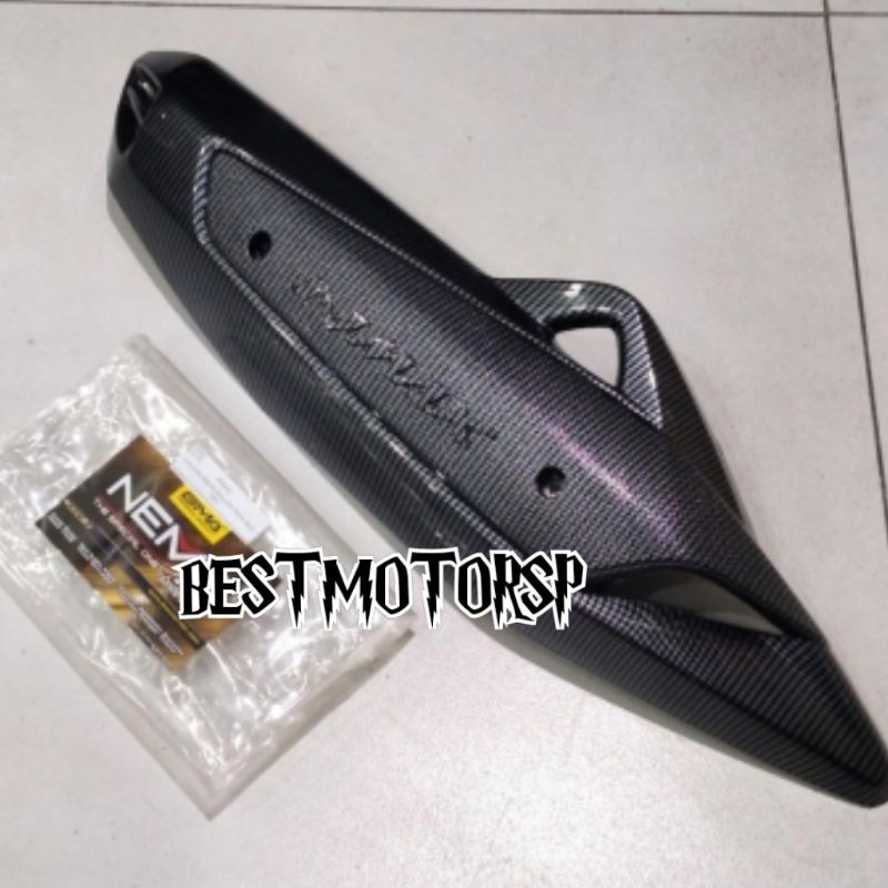 Cover Tutup Knalpot Yamaha Nmax 155 Carbon Nemo Pelindung Knalpot Nmax