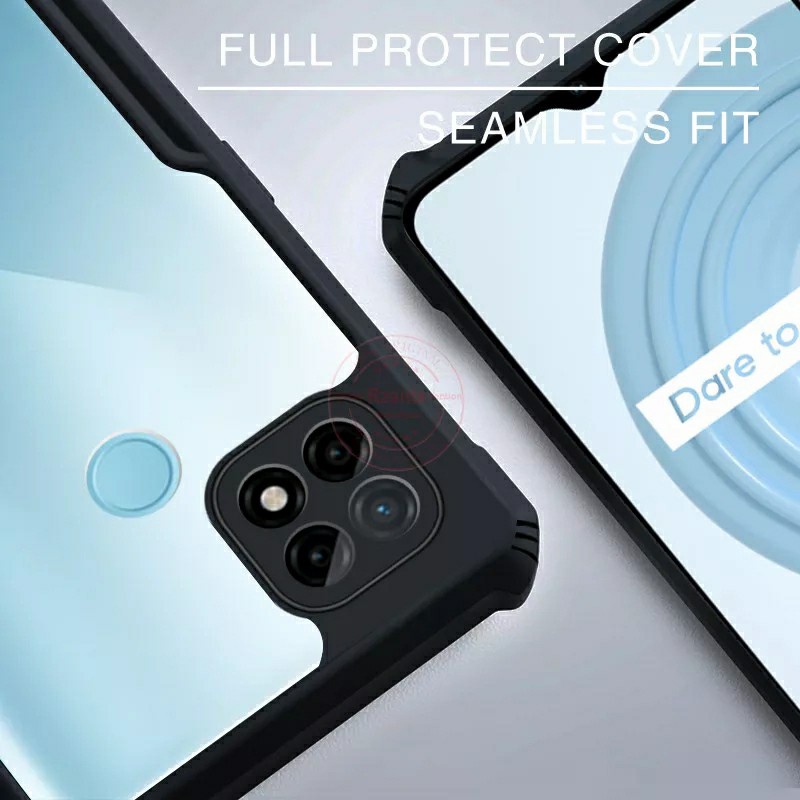 REALME C20 C21 C21Y C11 2021 CASE SHOCKPROOF HARDCASE FUZE CLEAR BUMPER CRACK BENING TRANSPARAN CASING PROTECT CAMERA COVER PELINDUNG KAMERA