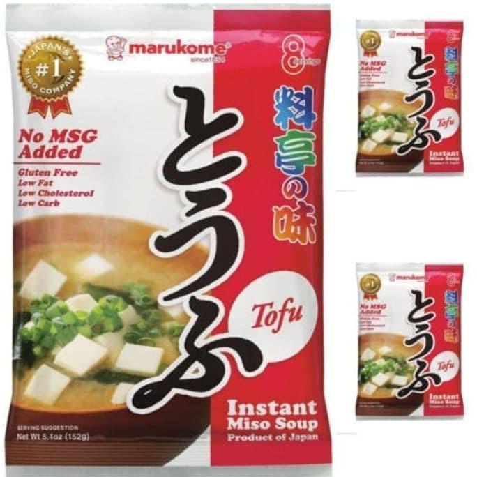 

Japan Marukome Instant Miso Soup 8 Tofu Sup Tahu Miso Jepang