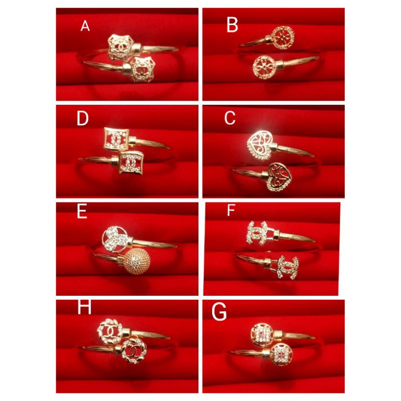 RAL87. Gelang xuping anak anak lapis emas dgn mata zircon UK 5 cm flexibel