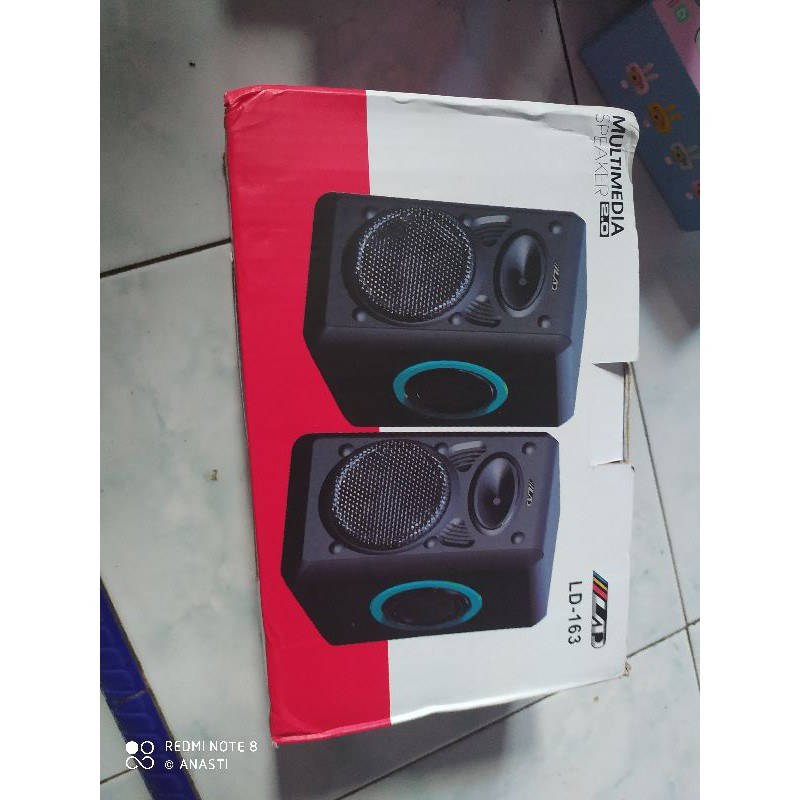 Speaker aktif stereo mini mega bass gaming 3D for komputer HP LAD LD163