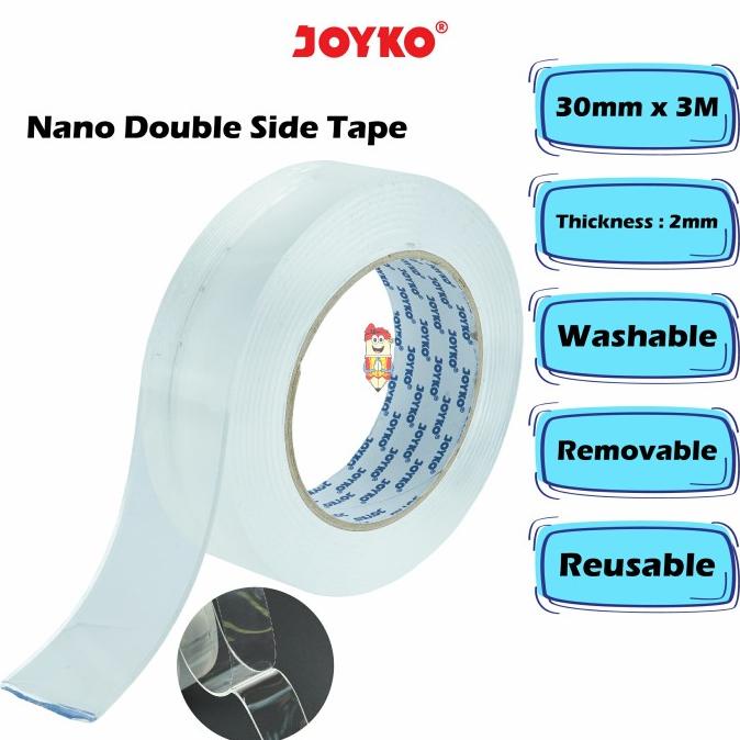 

Ready stock] Joyko Nano Double Sided Tape Pita Perekat Dua Sisi - NDST-3 30mmx3M