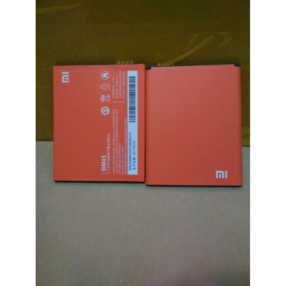 Habisin Stok Baterai Xiaomi Redmi Note 2 Bm45 Original 100% Batre Battery Bm45 Ori