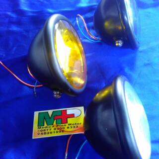 Reflektor lampu  depan jute pesek  hitam cb king scorpio 