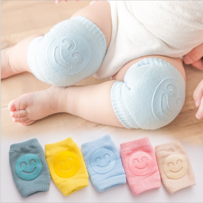 Pelindung lutut bayi / anak belajar merangkak motif smile