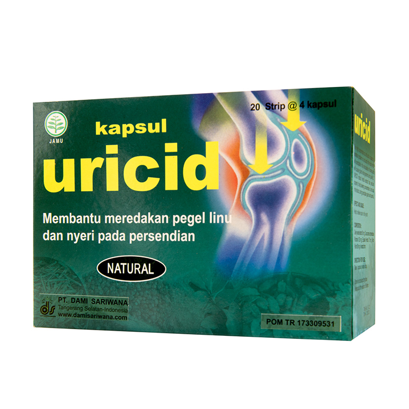 Uricid 20 Blister @4 Kapsul - Dami Sariwana - Mengurangi asam urat