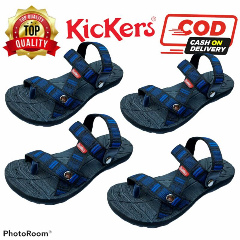SANDAL GUNUNG_SANDAL GUNUNG KICKERS PRIA & WANITA_100% REAL PICT _SANDAL ANTI SLIP_SANDAL KEREN_BIRU
