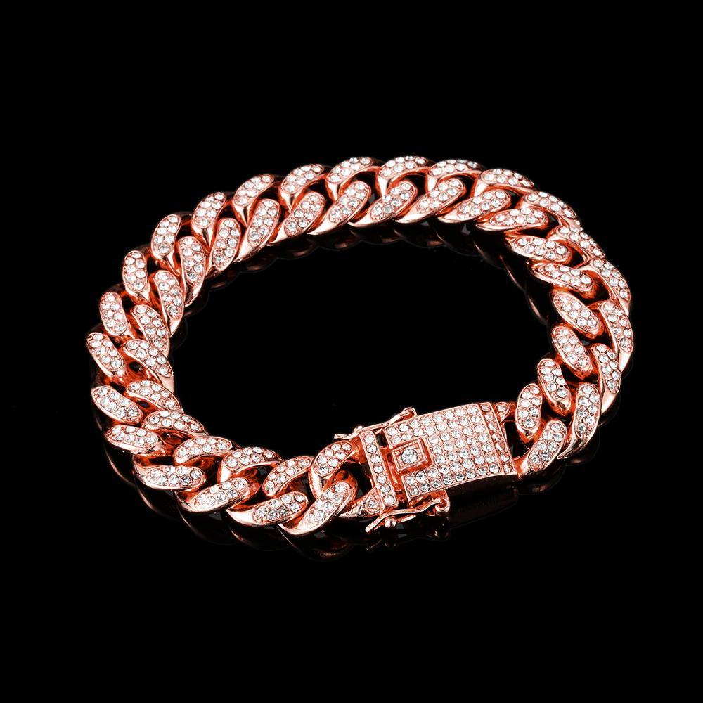 Suyo Gelang Wanita Pria Mewah Shiny Fashion Bracelet Hip Hop