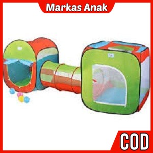 Mainan Anak Anak Umur 3 4 5 6 Tahun Olahraga Outdoor Tenda Trowongan Lipat Simple Praktisinan Hadiah