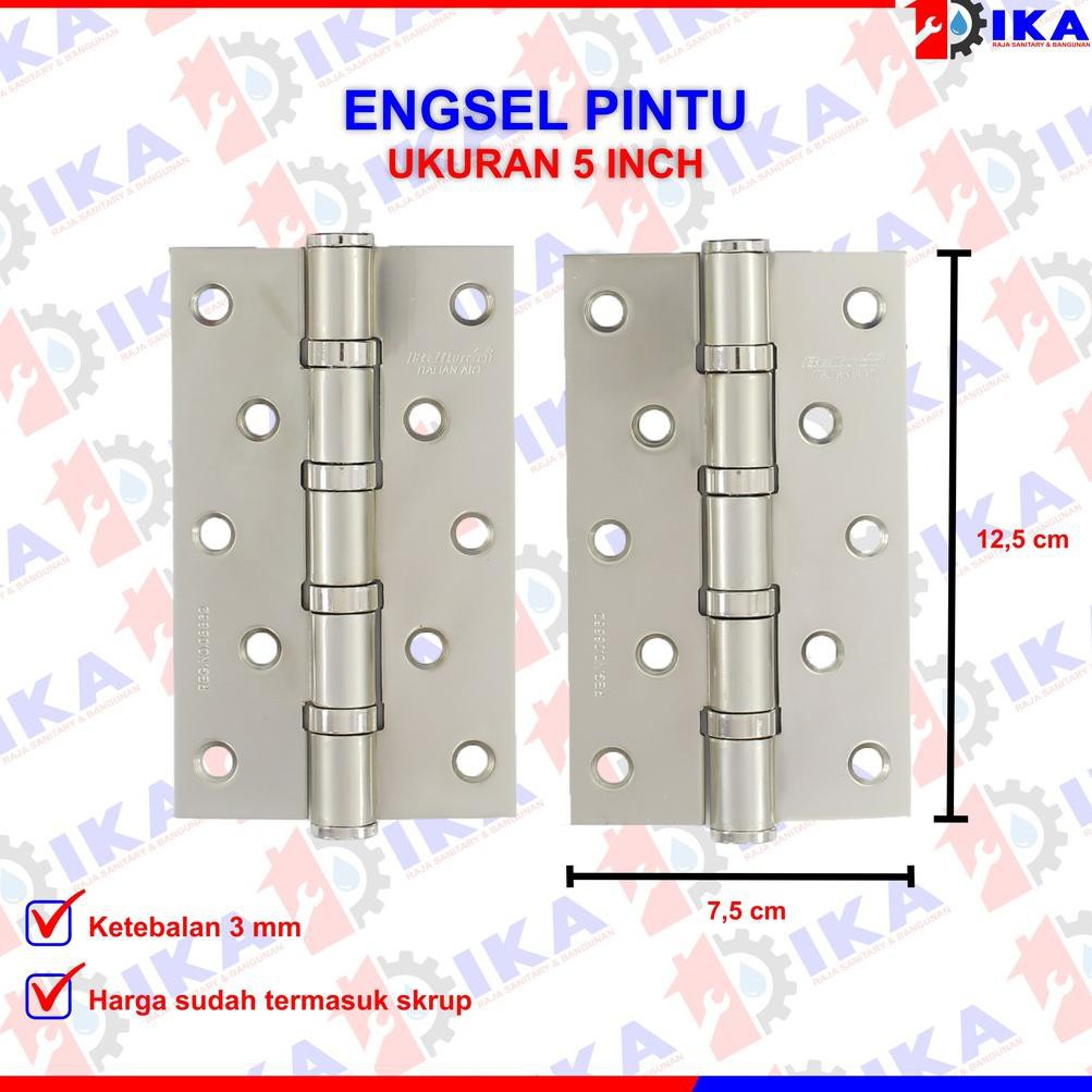 L..ENGSEL TEBAL BELLUCCI 5" / 12.5CM ORIGINAL / KUALITAS PREMIUM UNTUK PINTU KAYU JATI BESI KOKOH IR